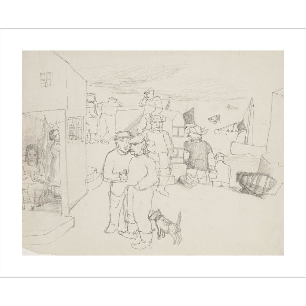 Fishermen and Boats - Art print