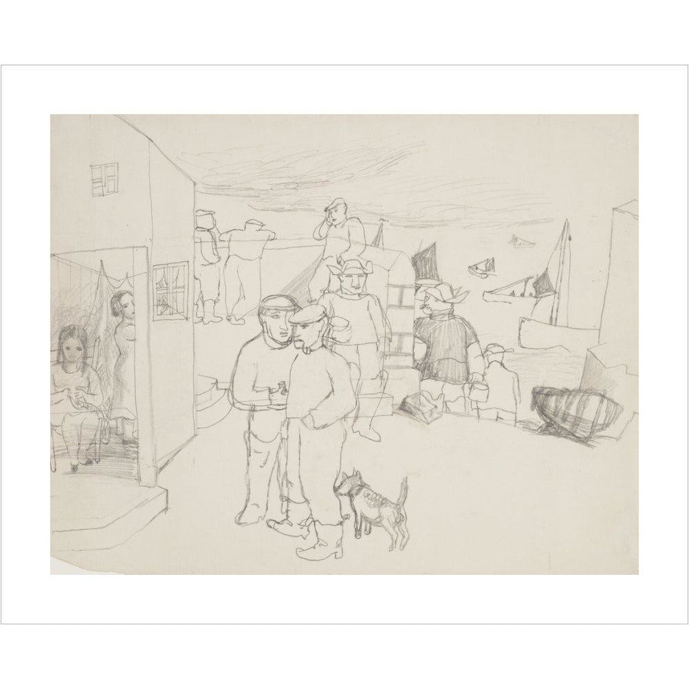 Fishermen and Boats - Art print