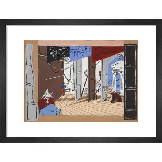 Stage design for Diaghilev's ballet Romeo and Juliet (scene two) - Art print