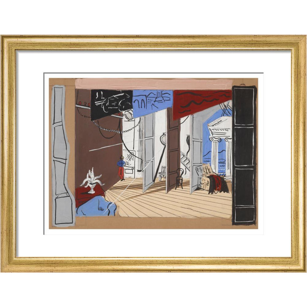 Stage design for Diaghilev's ballet Romeo and Juliet (scene two) - Art print