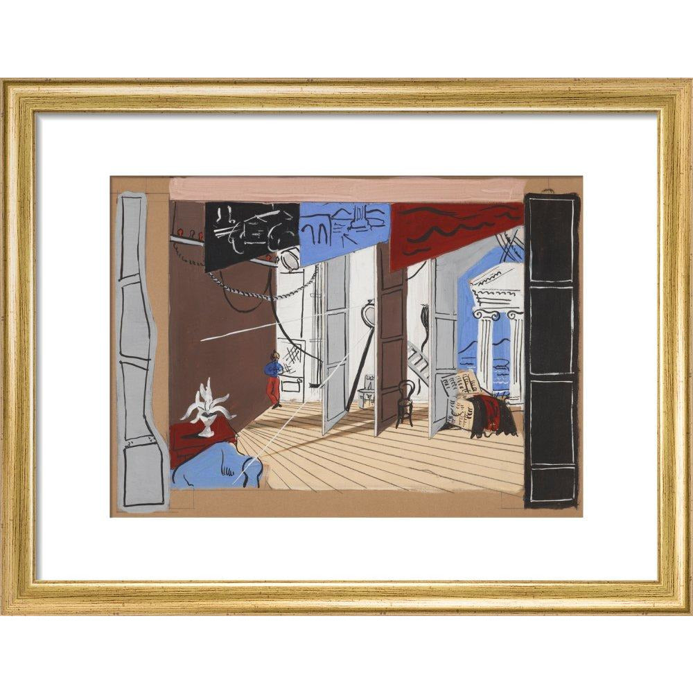 Stage design for Diaghilev's ballet Romeo and Juliet (scene two) - Art print