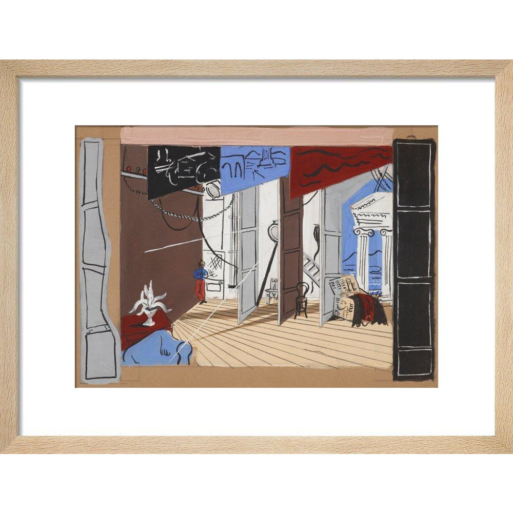 Stage design for Diaghilev's ballet Romeo and Juliet (scene two) - Art print