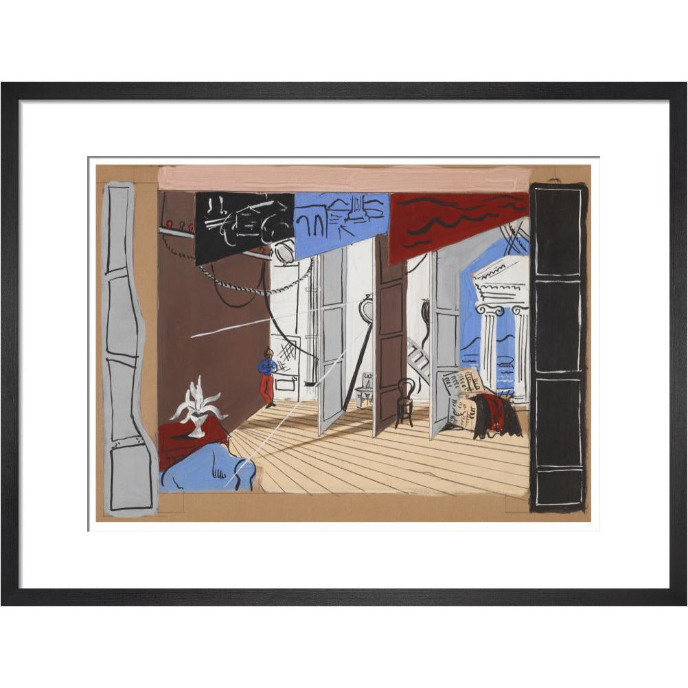 Stage design for Diaghilev's ballet Romeo and Juliet (scene two) - Art print