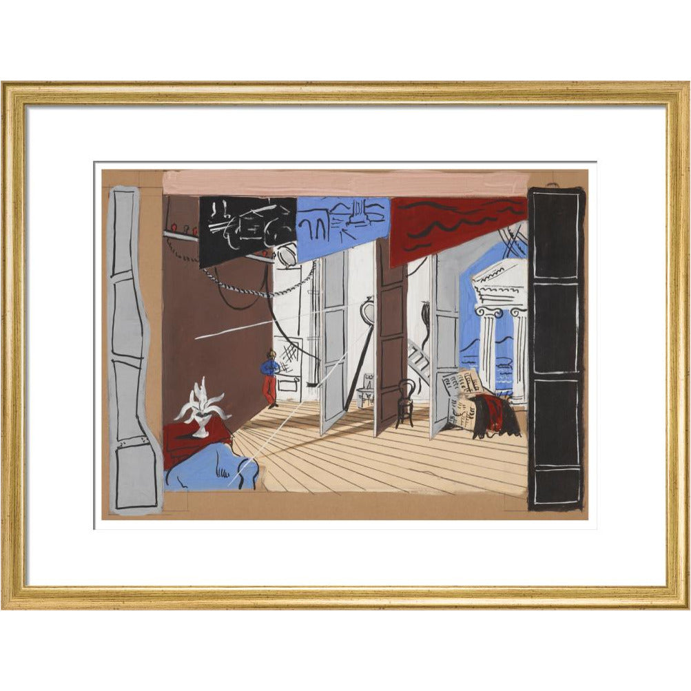 Stage design for Diaghilev's ballet Romeo and Juliet (scene two) - Art print