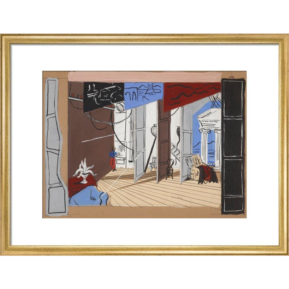 Stage design for Diaghilev's ballet Romeo and Juliet (scene two) - Art print