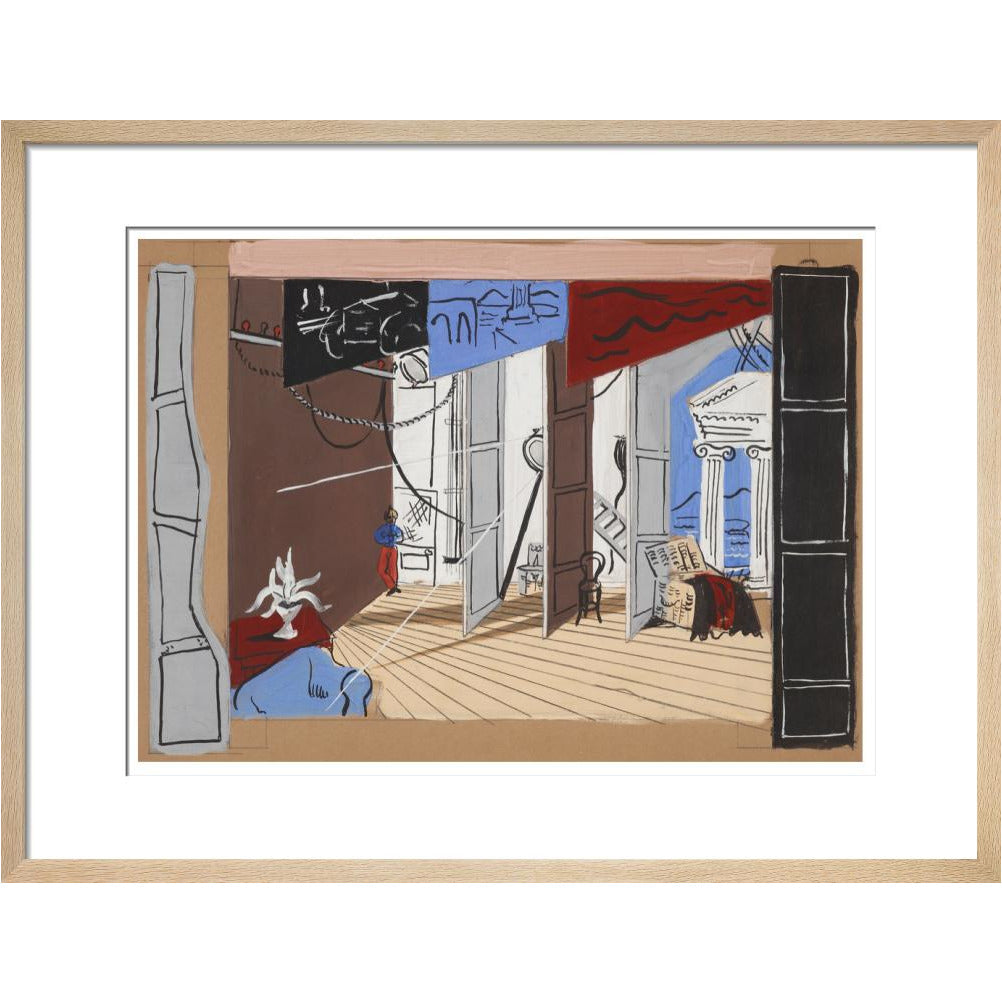 Stage design for Diaghilev's ballet Romeo and Juliet (scene two) - Art print