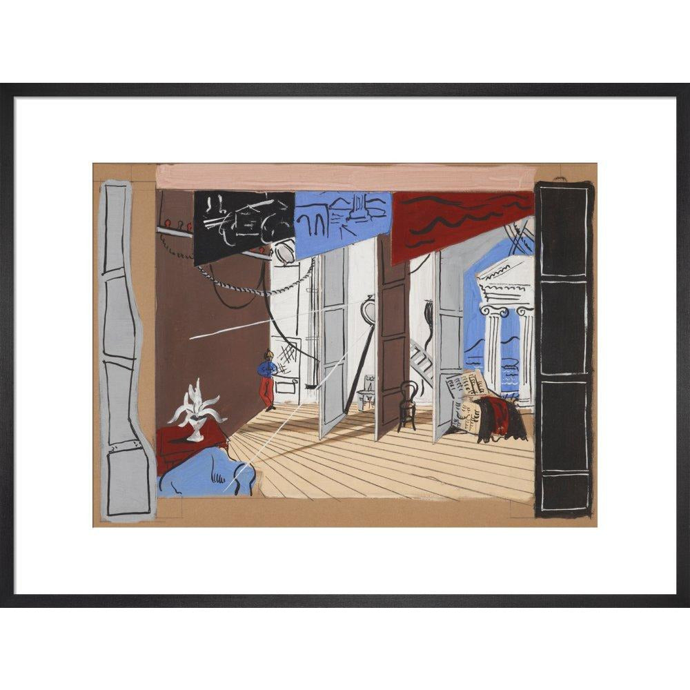 Stage design for Diaghilev's ballet Romeo and Juliet (scene two) - Art print