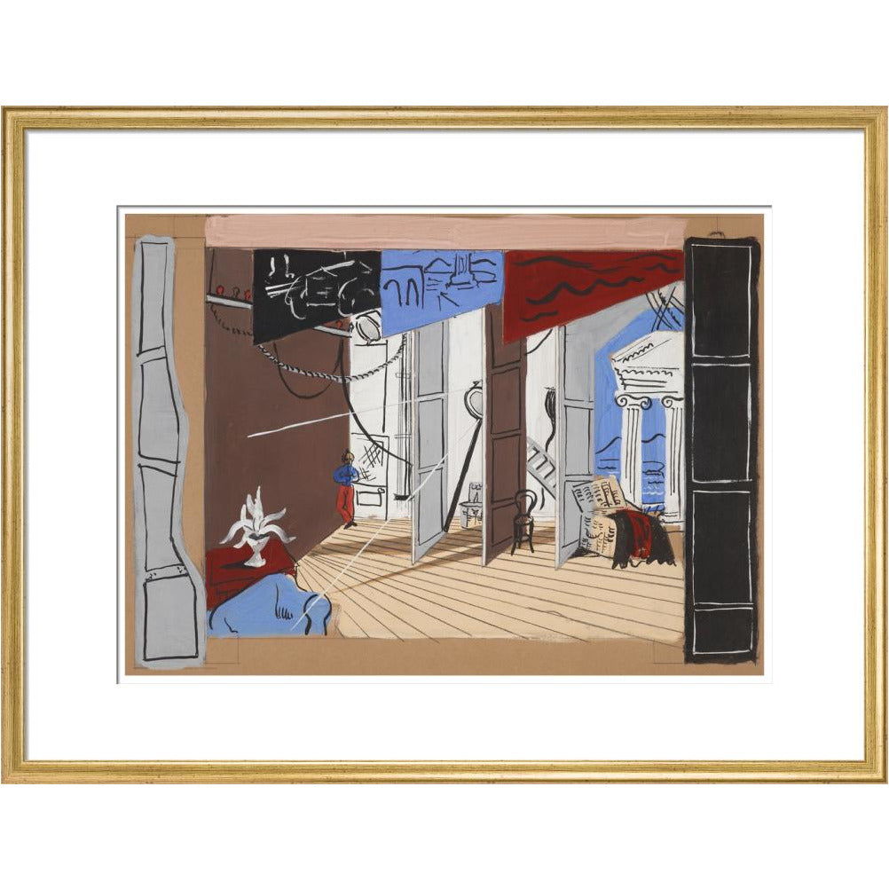 Stage design for Diaghilev's ballet Romeo and Juliet (scene two) - Art print
