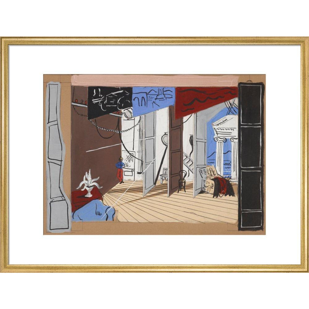 Stage design for Diaghilev's ballet Romeo and Juliet (scene two) - Art print