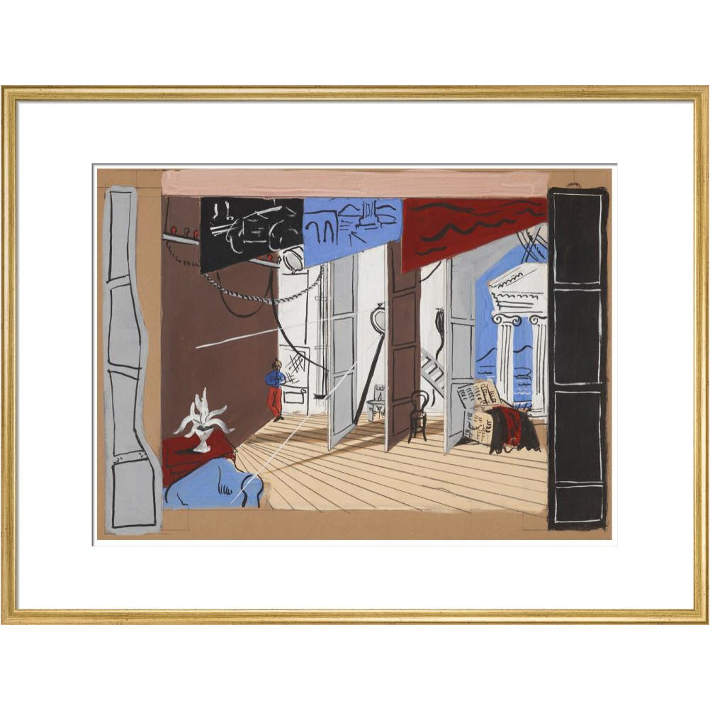 Stage design for Diaghilev's ballet Romeo and Juliet (scene two) - Art print