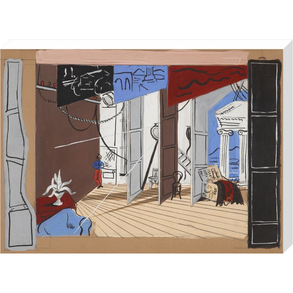 Stage design for Diaghilev's ballet Romeo and Juliet (scene two) - Art print