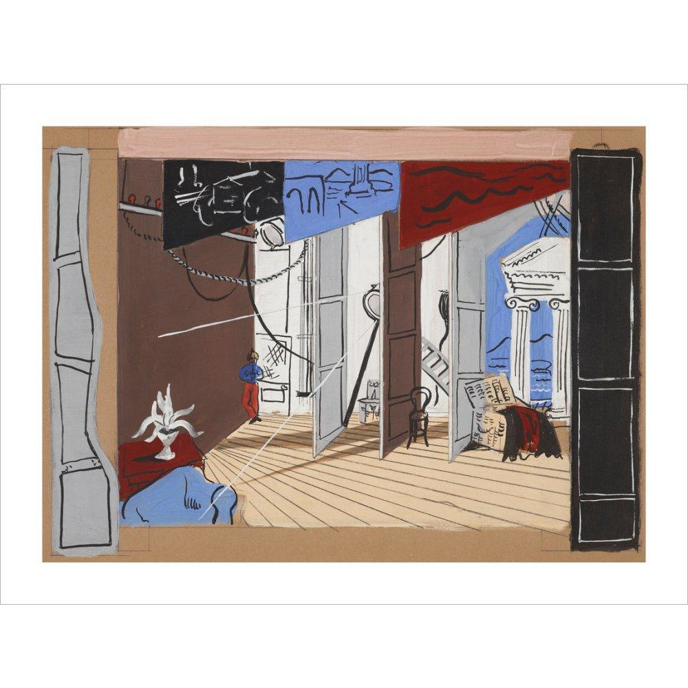 Stage design for Diaghilev's ballet Romeo and Juliet (scene two) - Art print