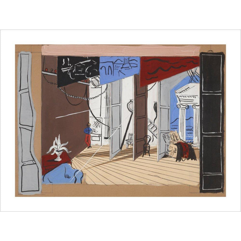 Stage design for Diaghilev's ballet Romeo and Juliet (scene two) - Art print