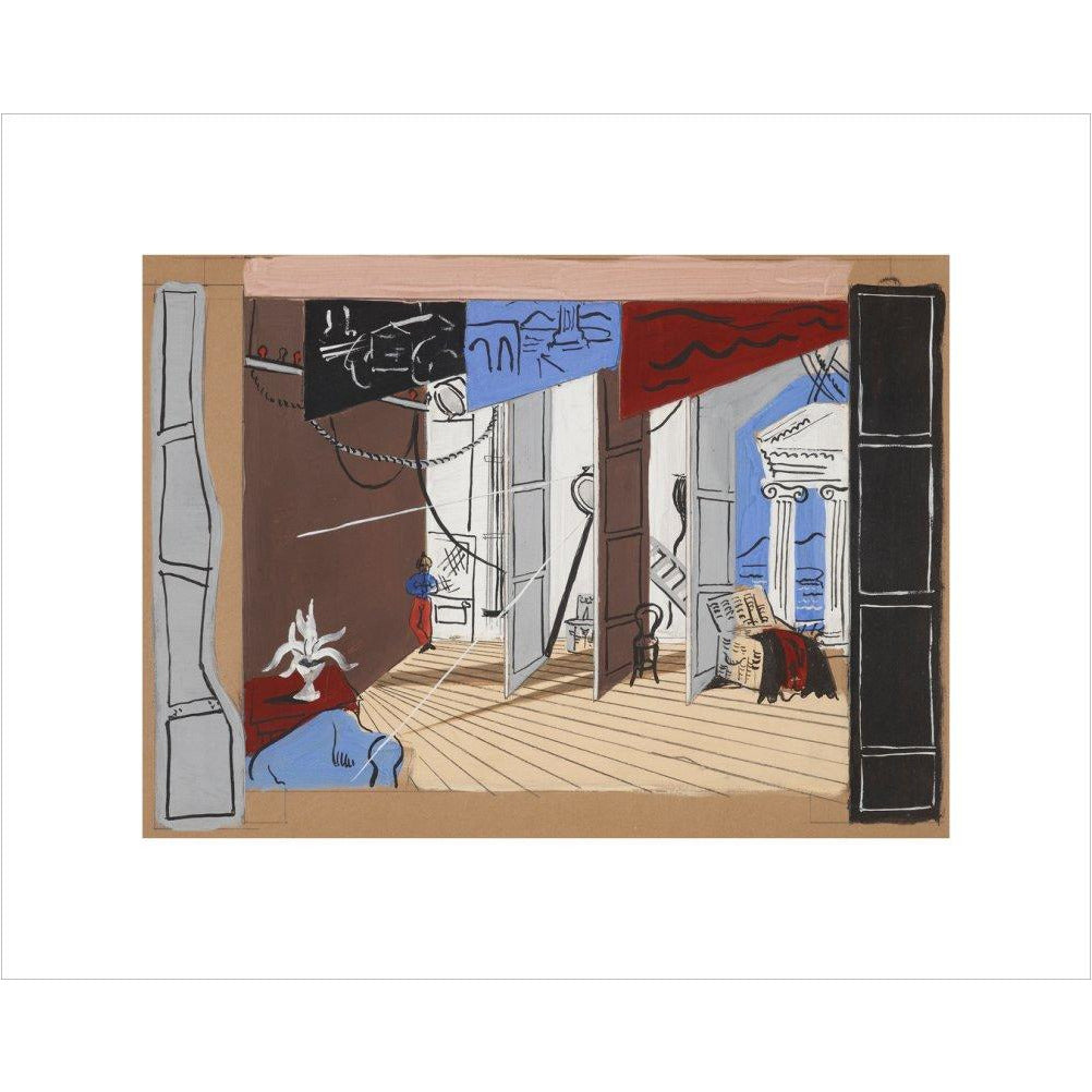 Stage design for Diaghilev's ballet Romeo and Juliet (scene two) - Art print