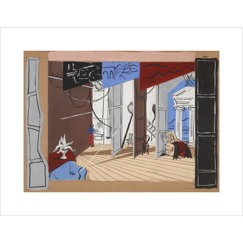 Stage design for Diaghilev's ballet Romeo and Juliet (scene two) - Art print