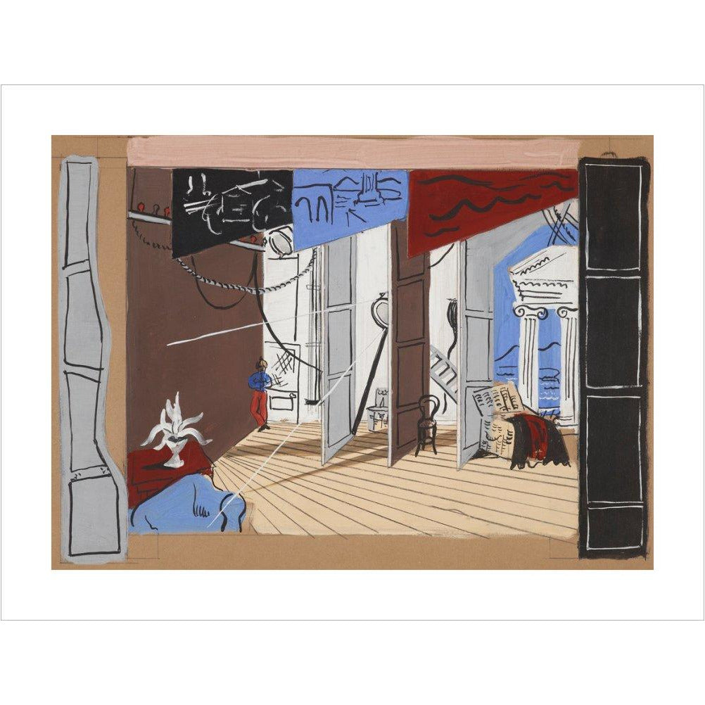 Stage design for Diaghilev's ballet Romeo and Juliet (scene two) - Art print