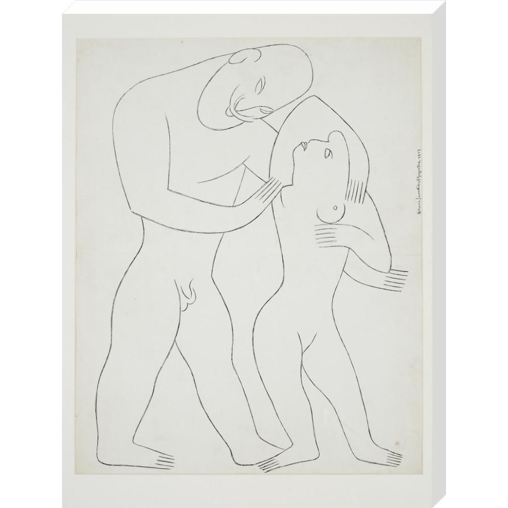 Nude man and woman - Art print