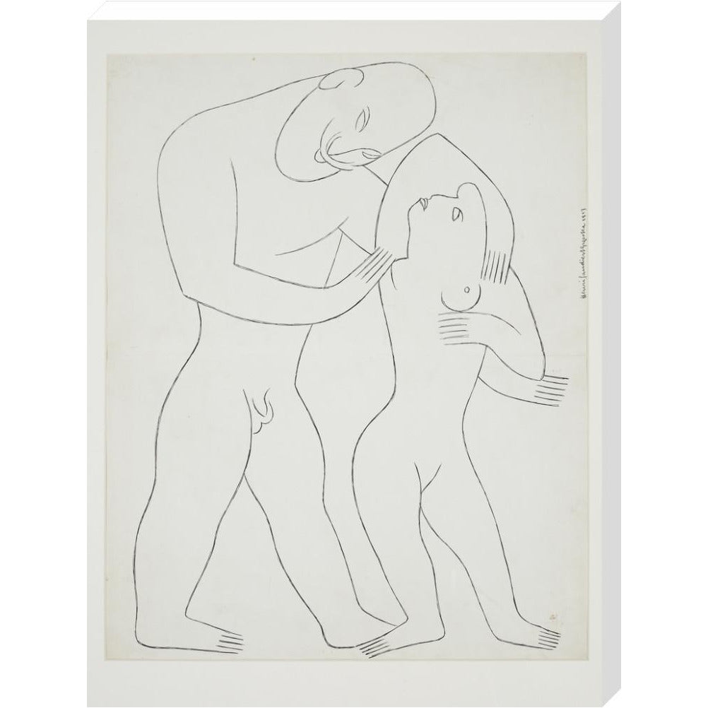 Nude man and woman - Art print