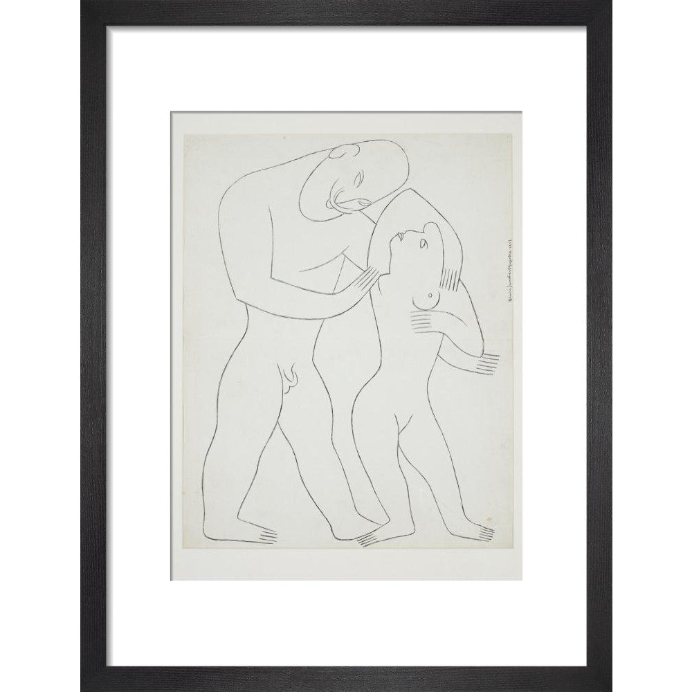 Nude man and woman - Art print