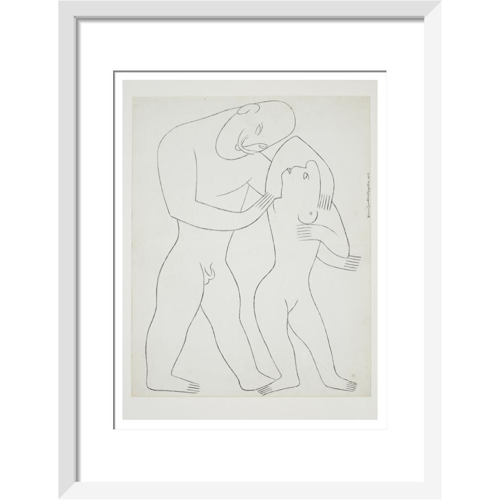 Nude man and woman - Art print