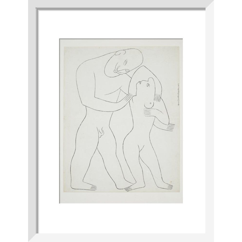 Nude man and woman - Art print