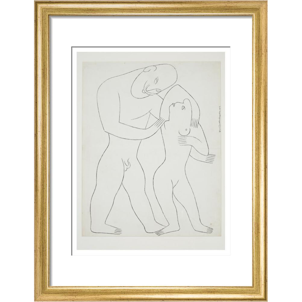 Nude man and woman - Art print