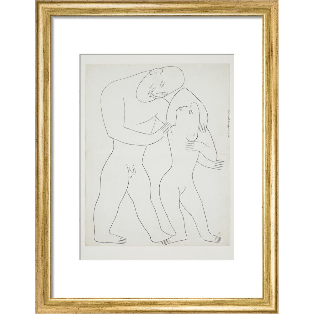 Nude man and woman - Art print