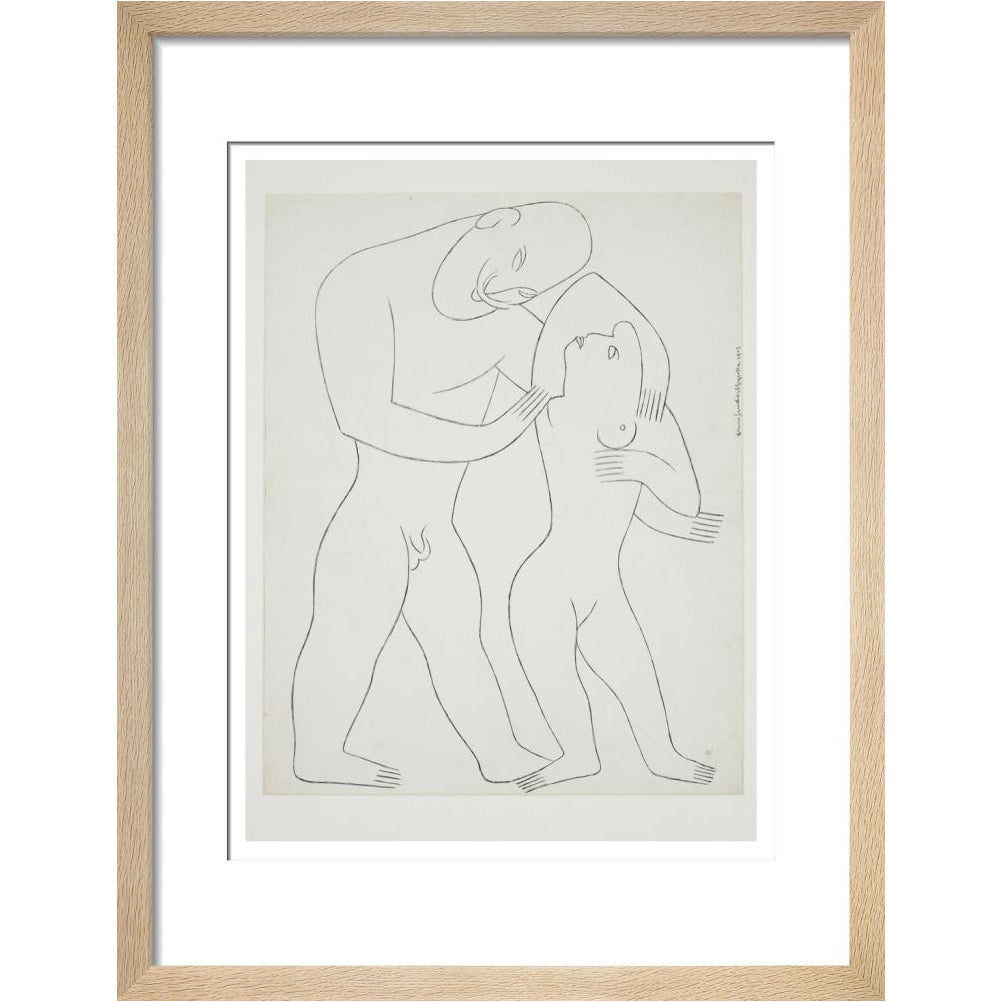Nude man and woman - Art print
