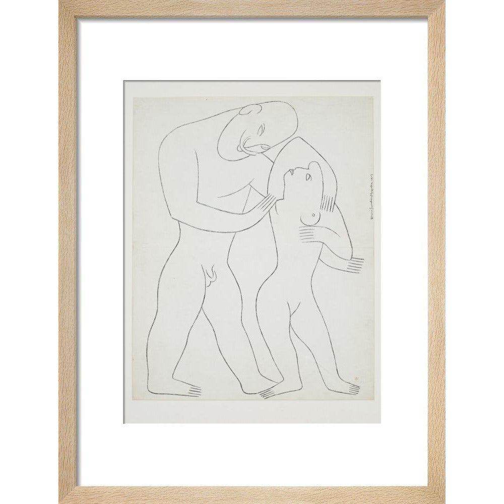 Nude man and woman - Art print