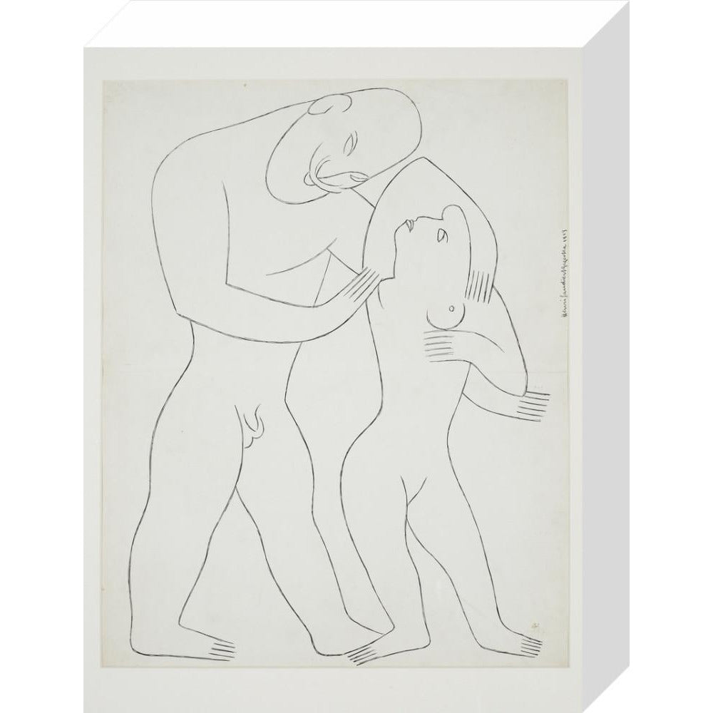 Nude man and woman - Art print
