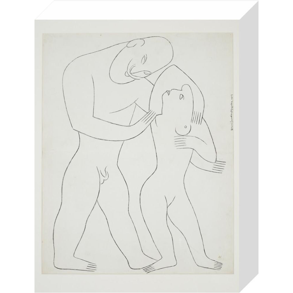 Nude man and woman - Art print