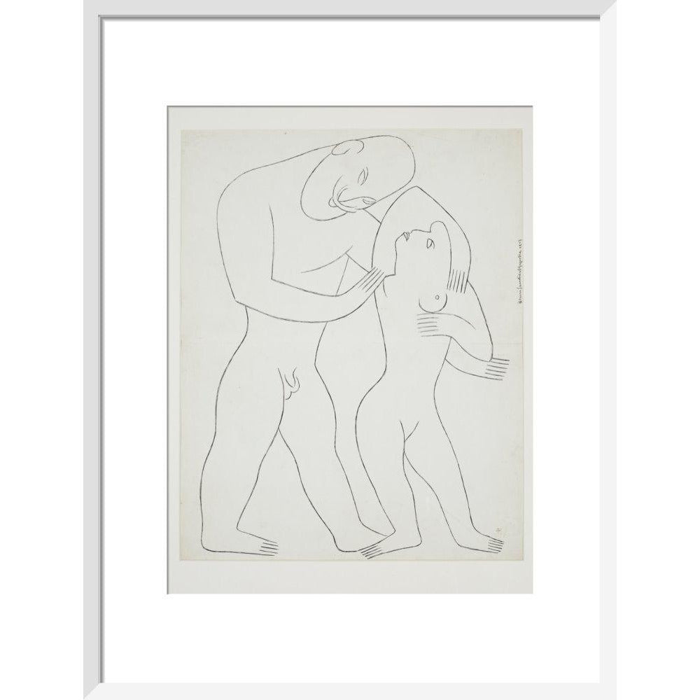 Nude man and woman - Art print