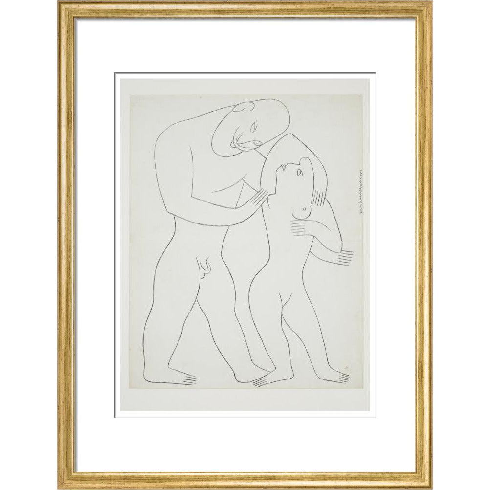 Nude man and woman - Art print