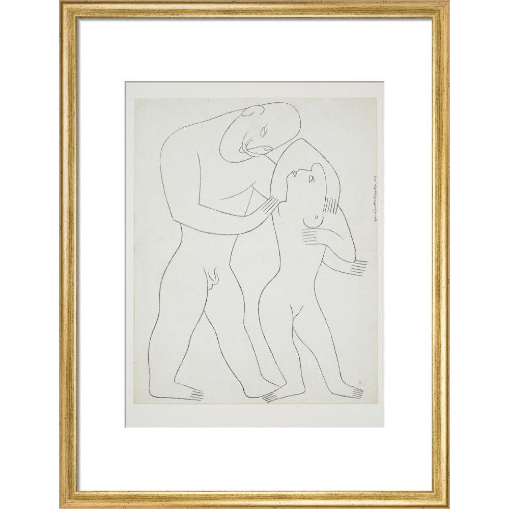Nude man and woman - Art print