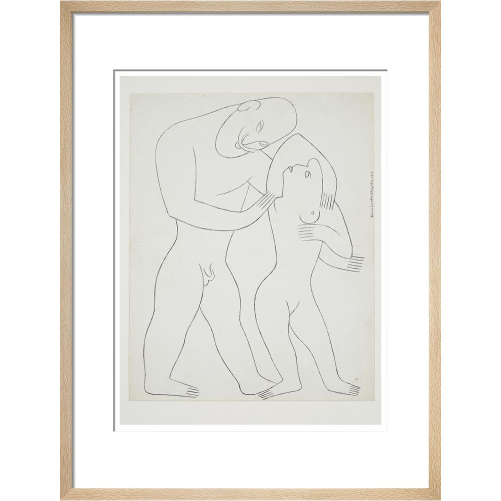Nude man and woman - Art print