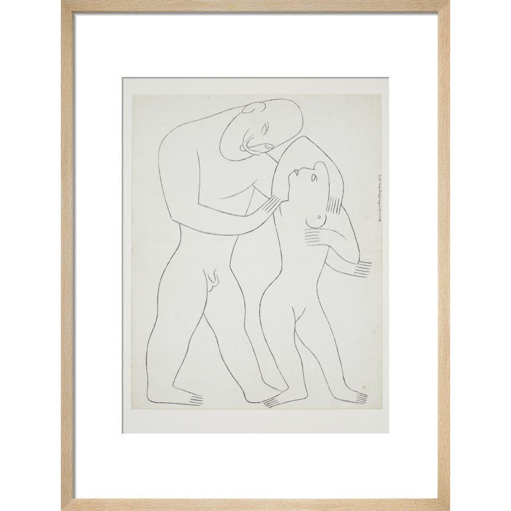 Nude man and woman - Art print