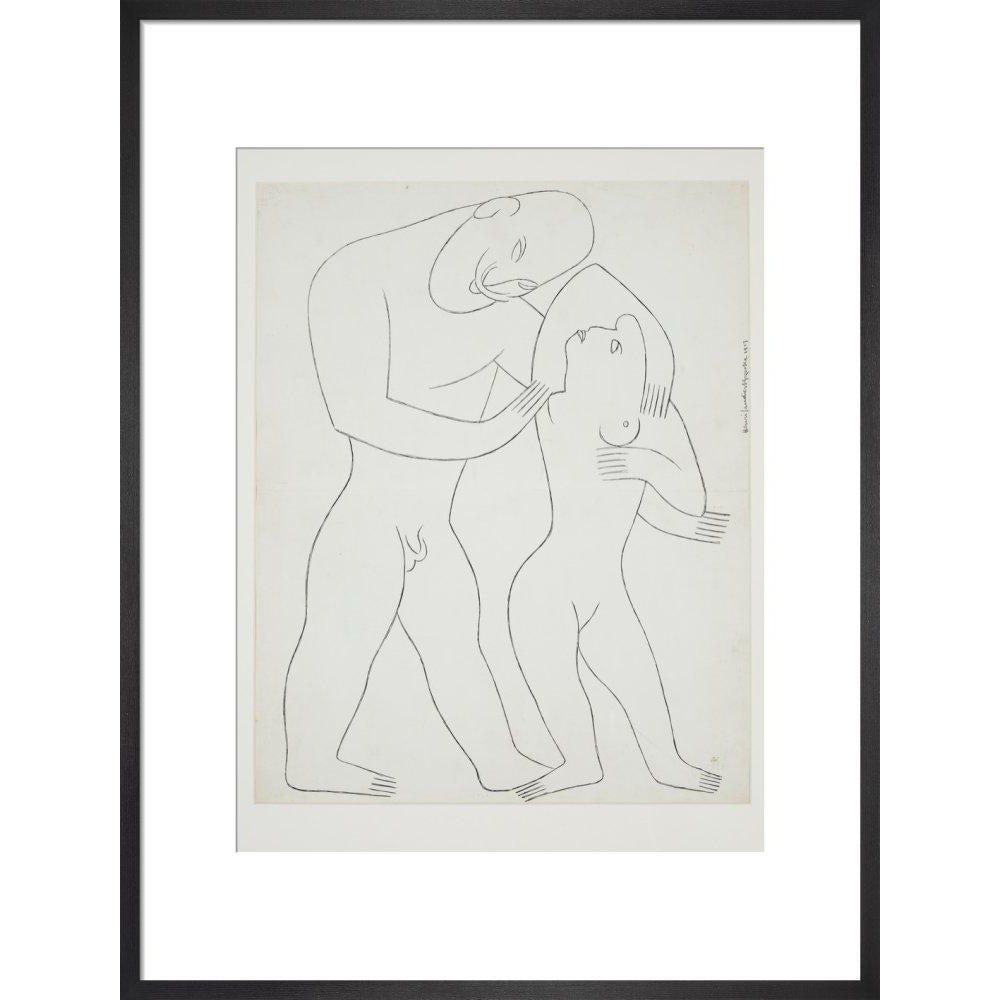 Nude man and woman - Art print