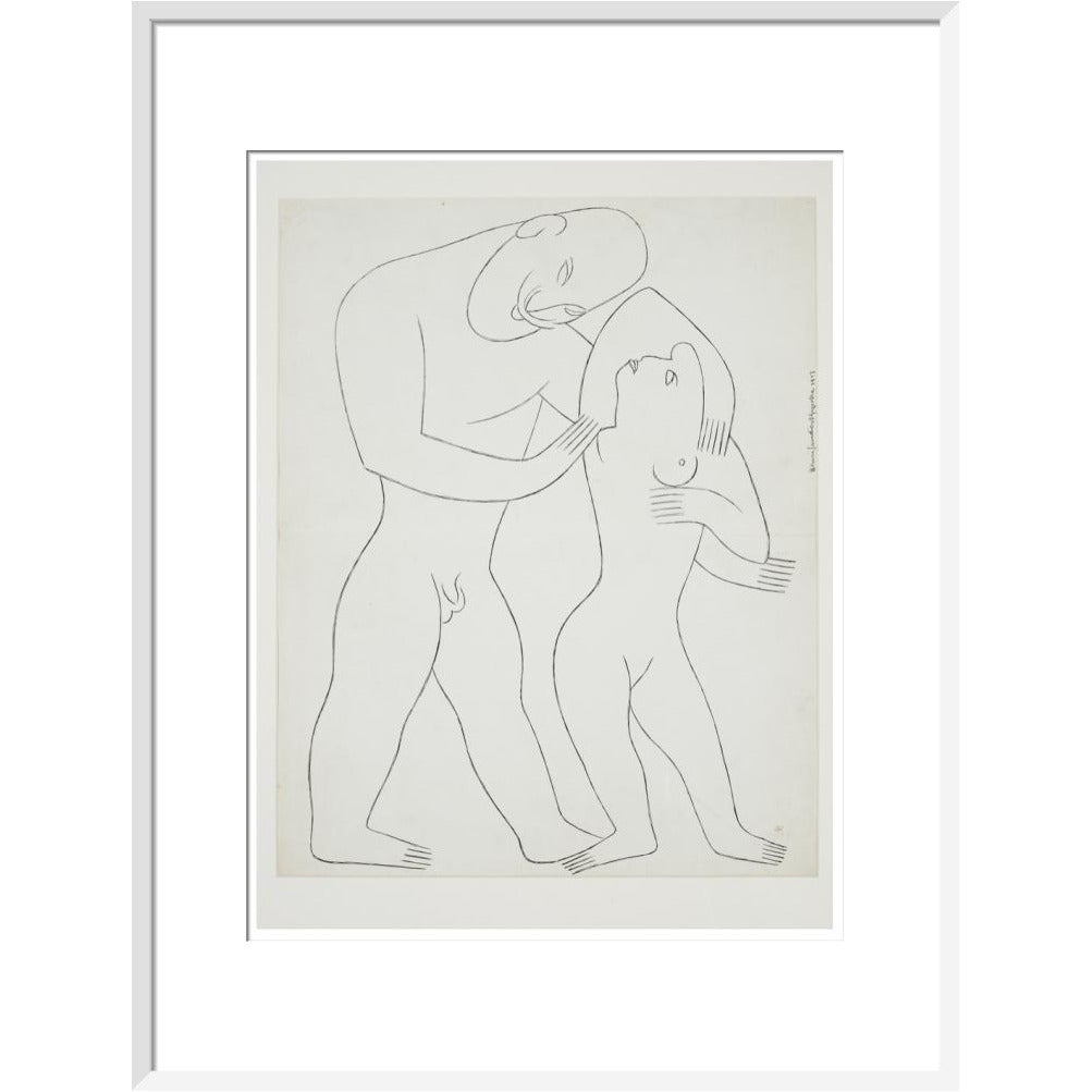 Nude man and woman - Art print