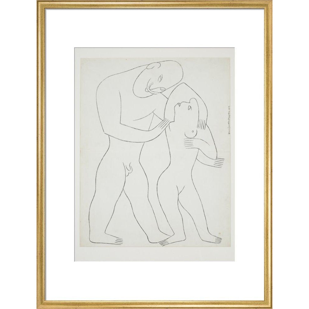 Nude man and woman - Art print