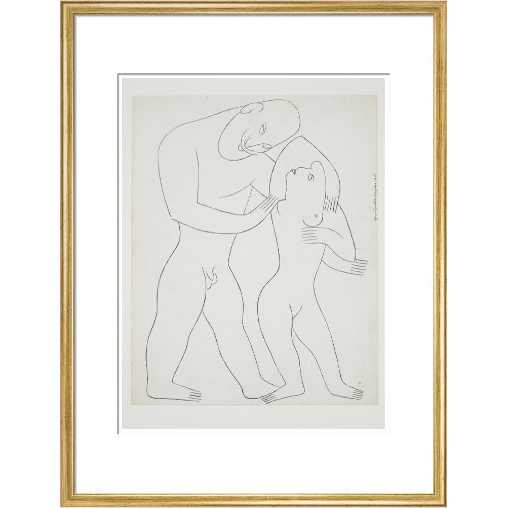 Nude man and woman - Art print