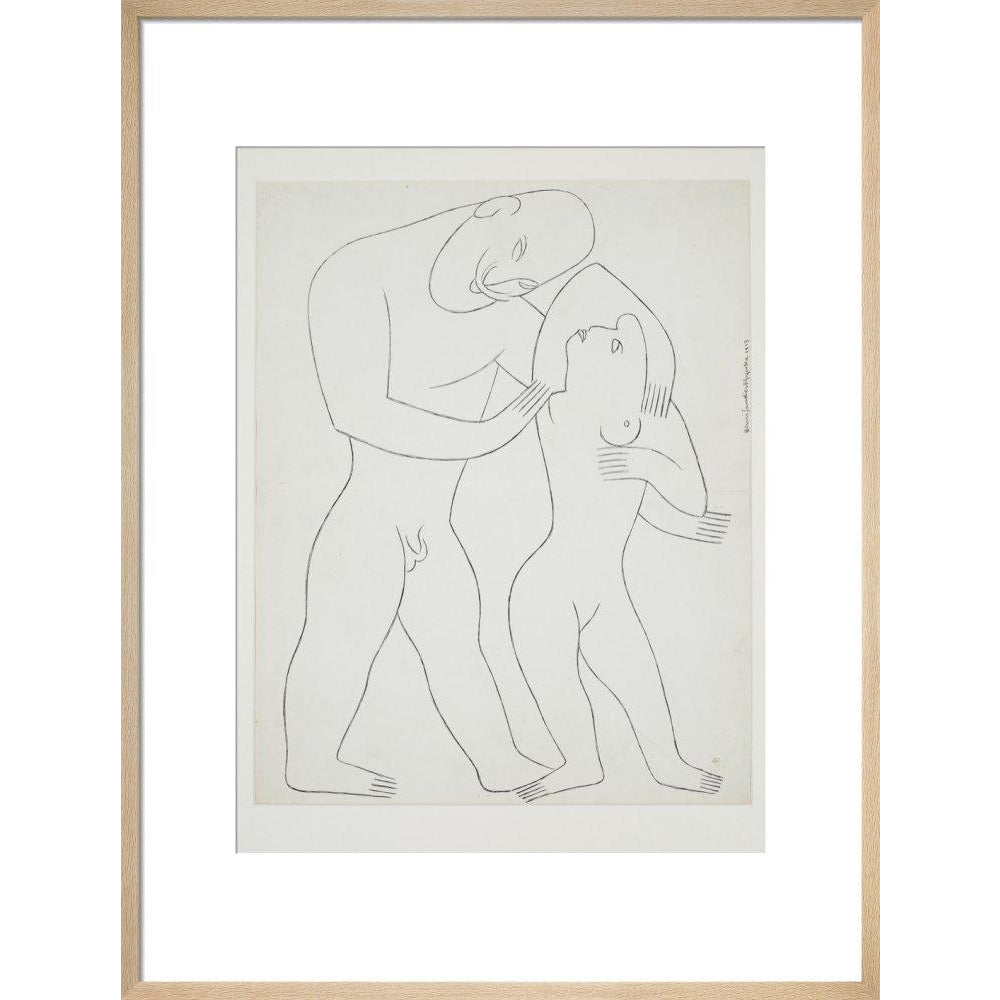 Nude man and woman - Art print