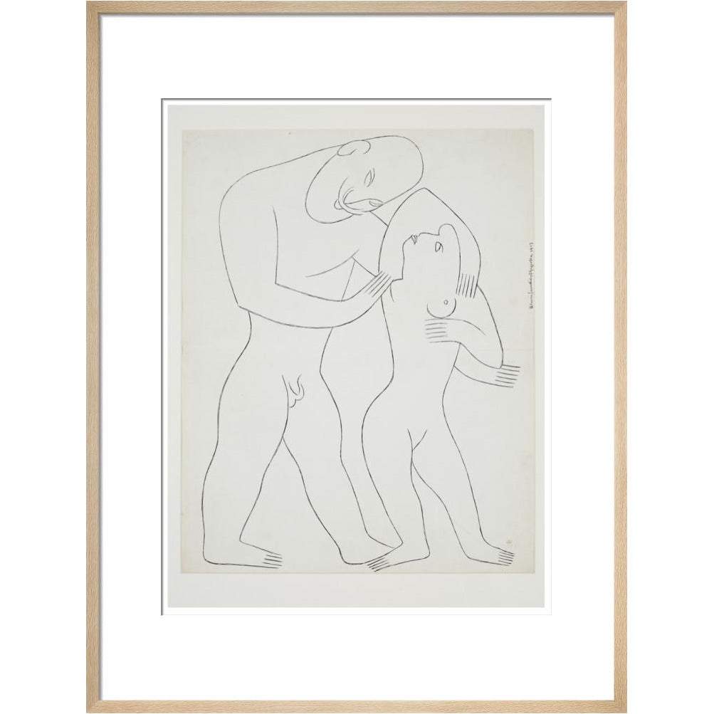 Nude man and woman - Art print