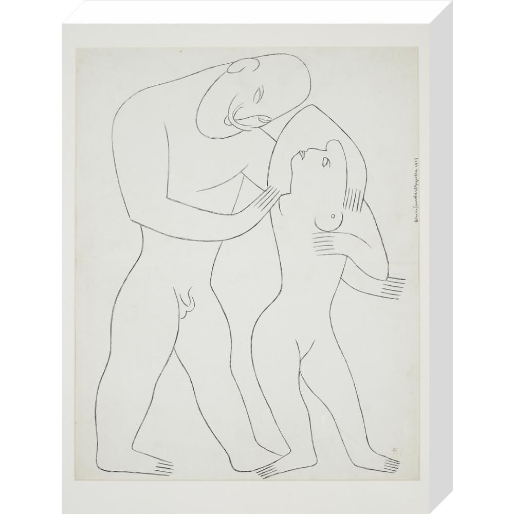 Nude man and woman - Art print