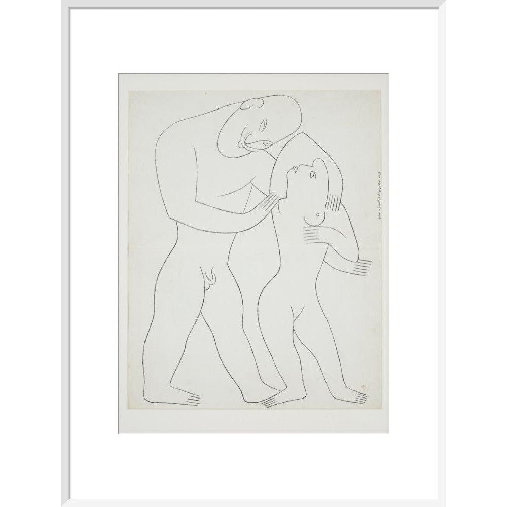 Nude man and woman - Art print