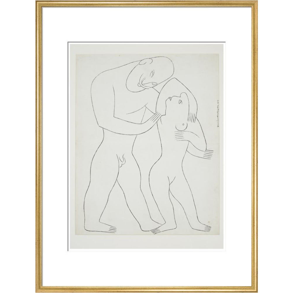 Nude man and woman - Art print