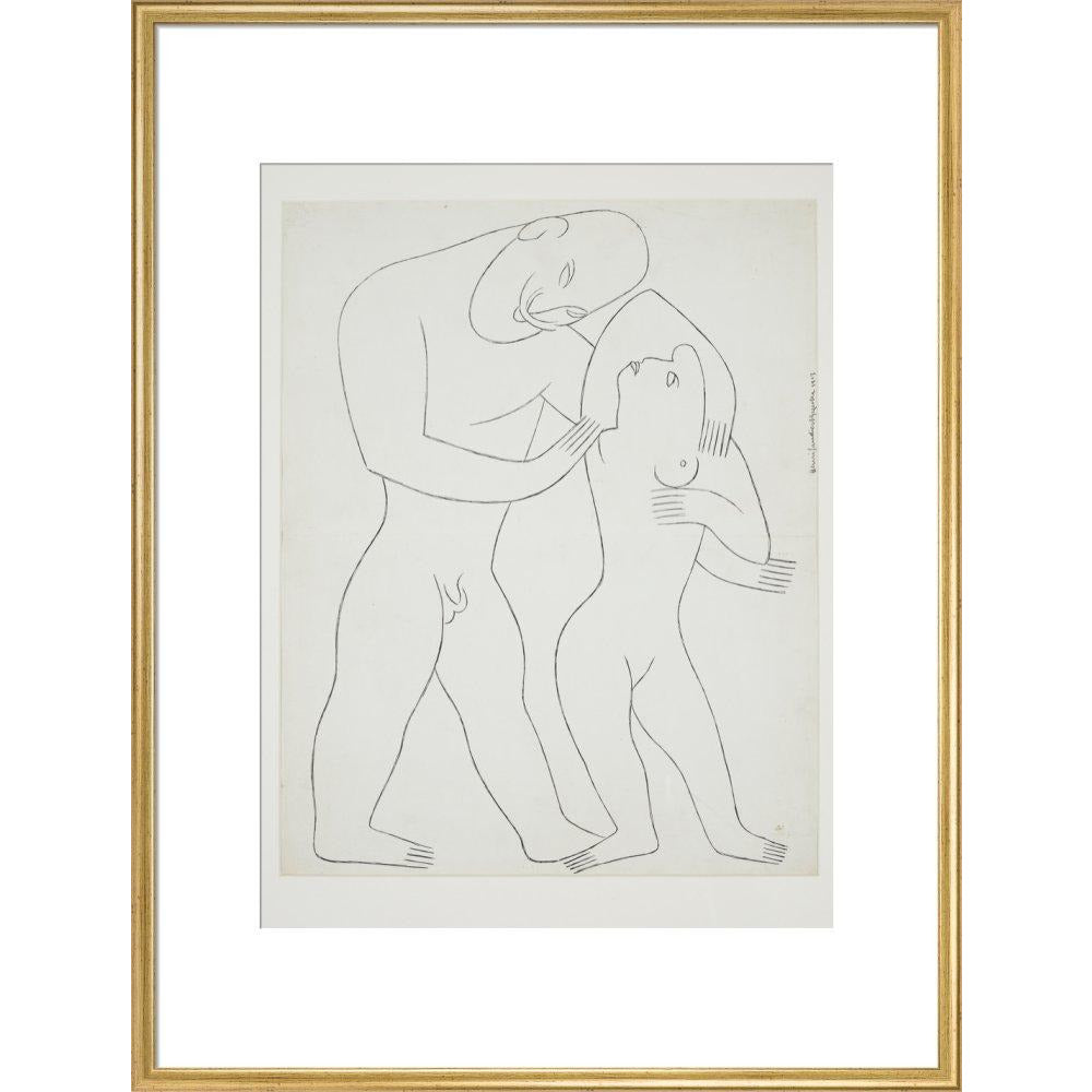 Nude man and woman - Art print