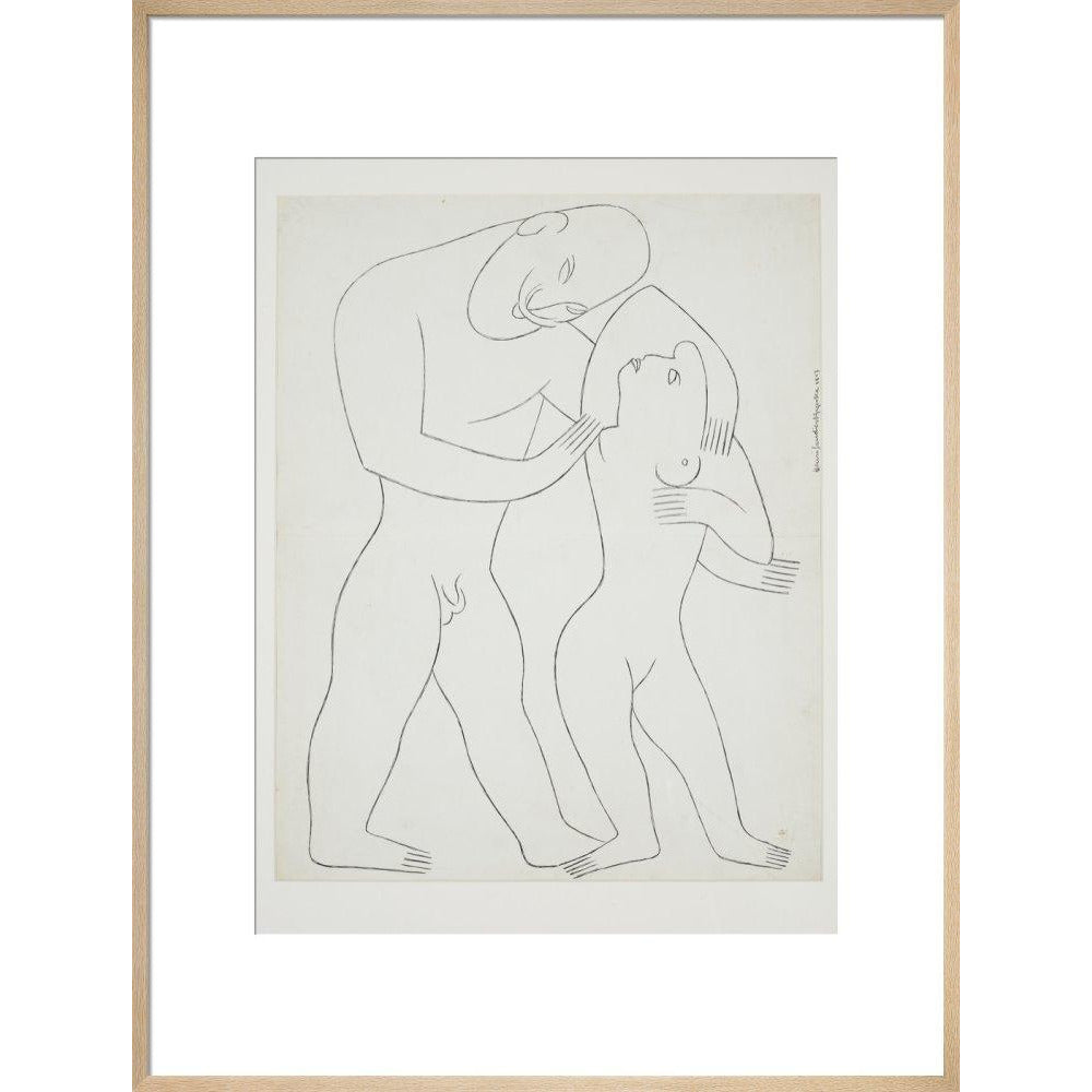 Nude man and woman - Art print