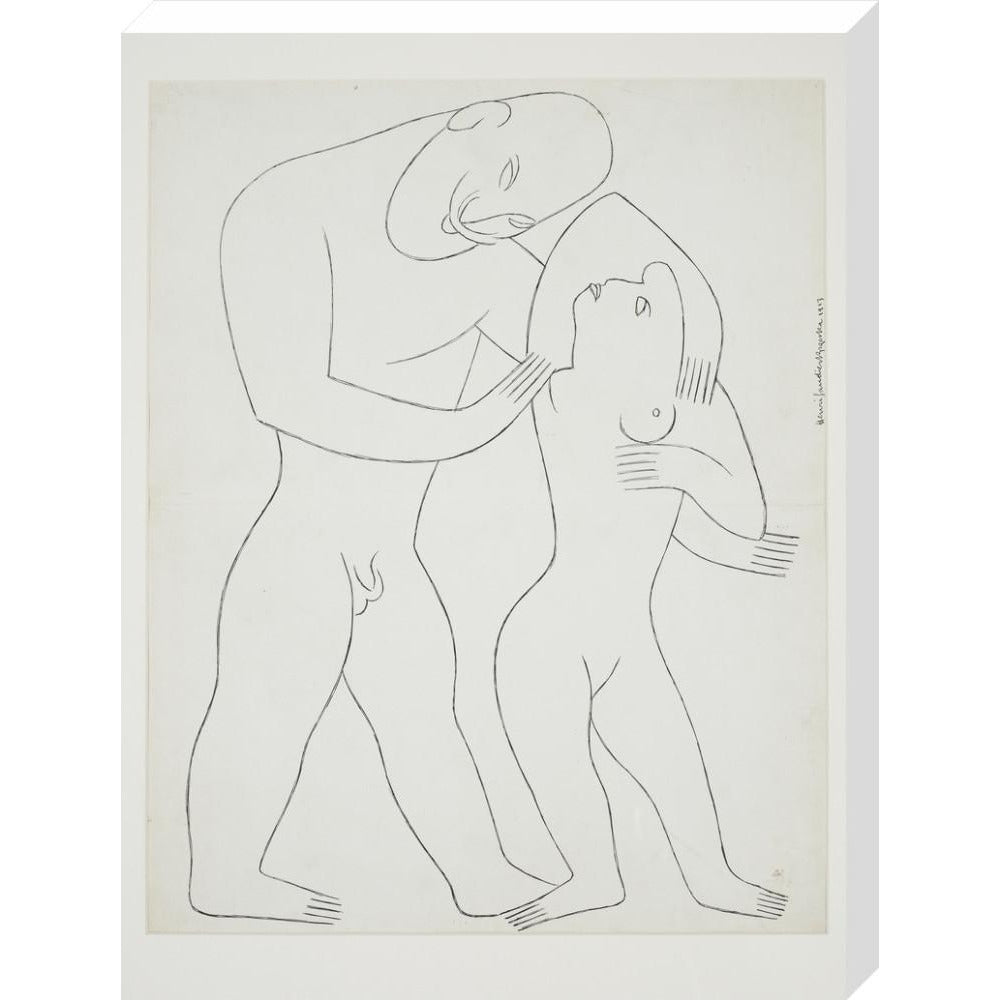 Nude man and woman - Art print