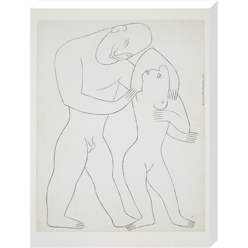 Nude man and woman - Art print