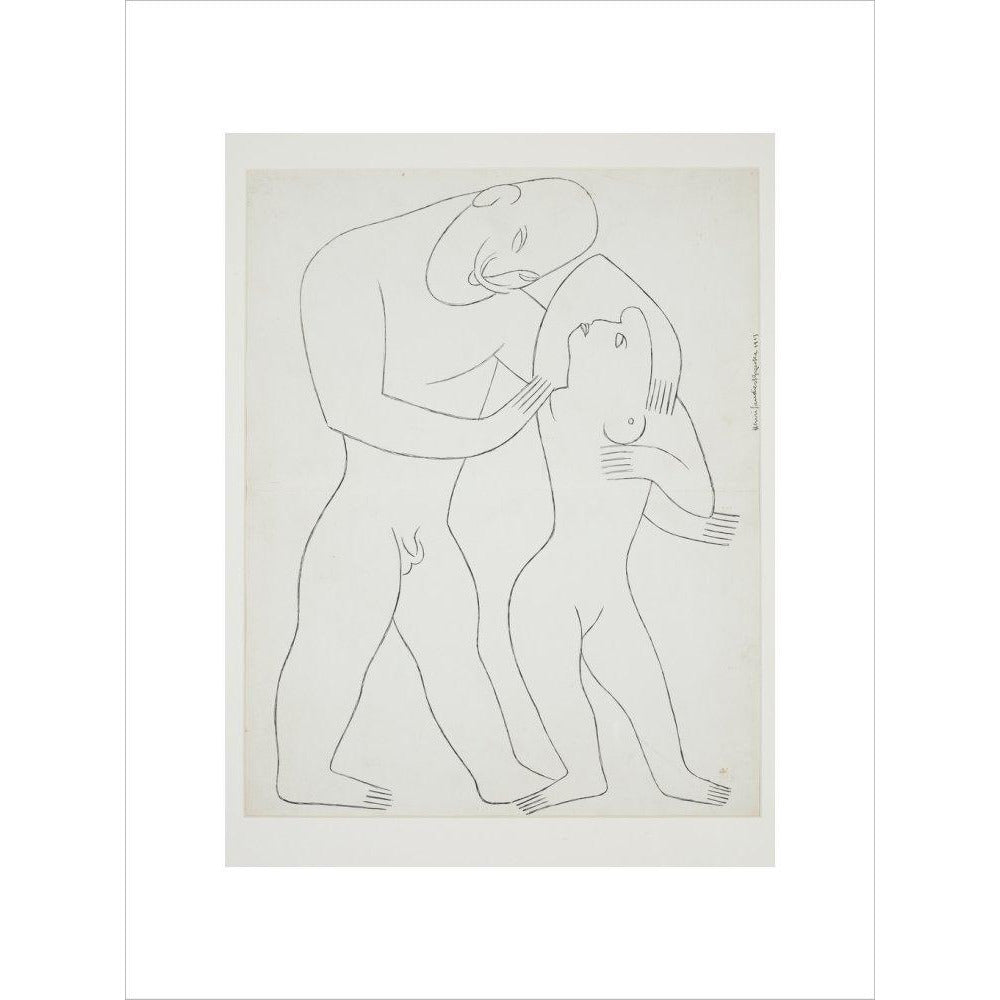 Nude man and woman - Art print